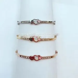 Gold Rose Gold Silver Vacuum PVD Plating 316L Stainless Steel Bracelets Bangles Armbanden For Men Womems thumbnail-1