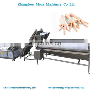 Automatic Chicken Feet Processing Line / Chicken Feet Peeling Machine in Russia thumbnail-3