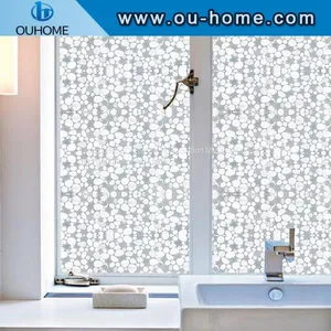 H4206 Opaque Frosted Static Window Film Cling Self Adhesive Privacy Glass Stickers thumbnail-3