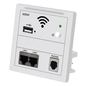 300M in Wall AP for Smart Hotel Embedded Access Point Wi-Fi Wireless POE Supported Wireless Router Repeater With Two Lan RJ45 RJ11 thumbnail-3