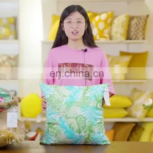 Factory Selling Patio Furniture Gold-rimmed Waterproof Printing Wholesale Outdoor Cushion Pillow thumbnail-1