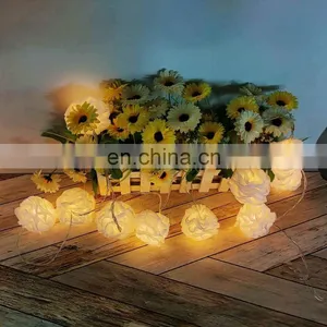Valentine's Day Party Unique LED Fairy Cloth Rose String Light For Wedding Holiday thumbnail-2