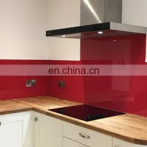 5mm 6mm Colorful Toughened Glass / Tempered Glass Wall Panels for Kitchen Splashback thumbnail-5