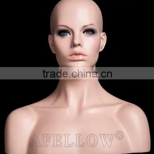 Women Head Mannequin Fiberglass Female Cheap Head Mannequin H1 thumbnail-3