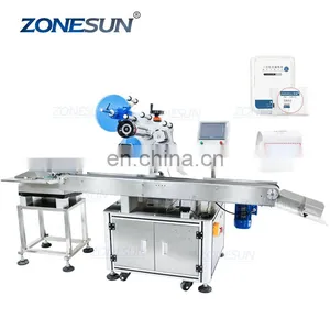 ZONESUN ZS-TB832 High Precision Plane Pouch Bag Sticker Automatic Labeling Machine For Flat Surface thumbnail-1