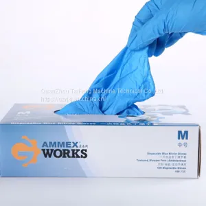 Full Automatic Latex Gloves Making Machine Blue Nitrile Glove Production Line thumbnail-5