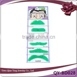 Green Party Boy Fake Beard Moustache for Sale thumbnail-1