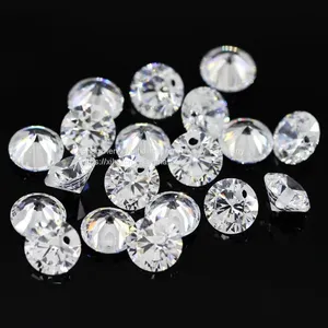 Small Size 0.6~2.4mm 10PCS~10000PCS Round White Moissanite Round Brilliant Cut Loose CZ StonesКруглый Белый Цирконий thumbnail-1