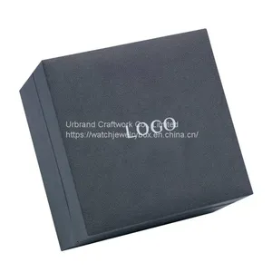 Luxury Black Rigid Cardboard Paper Watch Box Cases Customizable Watch Gift Packaging Box With Logo thumbnail-4