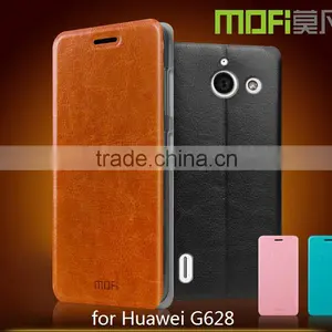 MOFi Case Funda Celular Housing for Huawei G628, Phone Handset Coque Leather Flip Back Cover for Huawei Ascend G628 thumbnail-1