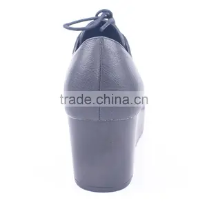 China Wholesale Groundwork Safety Lace up High Platform Ankle Boots for Women thumbnail-5