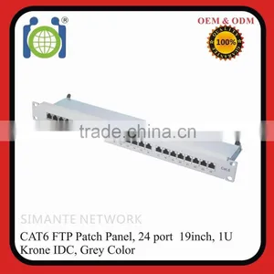 1U Unshielded CAT6 Fiber Patch Panel for Network thumbnail-1