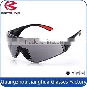 China Manufacturers Wholesale Industrial Grey Anti uv Lens En166 Safety Glasses With Soft Rubber Nose Padded thumbnail-1