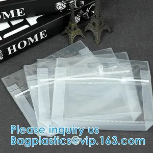 Multi-Purpose Water Resisitant Clear PVC Organizer Bag Pouch With Zipper Closure,Document File Bill Zipper Bag Pencil Pouch thumbnail-2