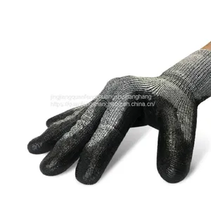 Anti Slip Hppe Cut Resistance Pu Coated Gloves thumbnail-2
