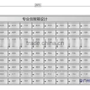 Stainless Steels Corporate Mailbox for Office&appartment in Door Used thumbnail-5