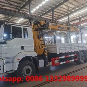Customized SHACMAN Brand 6*4 LHD/RHD H3000 12T Telescopic Crane Boom Mounted on Cargo Truck for Sale, thumbnail-3