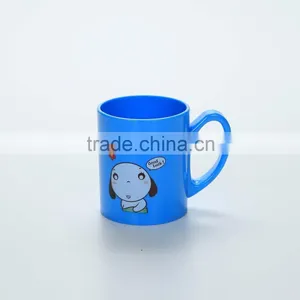 Reusable Cartoon Plastic Cups With Handle --Blue thumbnail-3