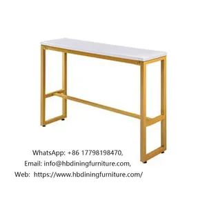 Gold Legs MDF White Side Table thumbnail-1