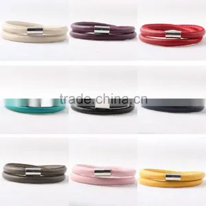 Manufacturers Selling Europe Winding Bracelet With Magnetic Buckle Connection PU Bracelet thumbnail-2