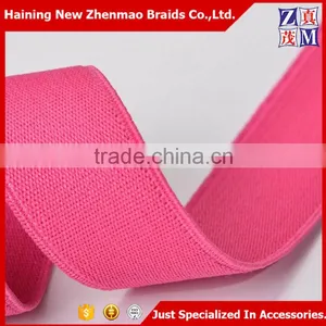 China Wholesale Woven 3cm Pink Color Elastic Webbing thumbnail-5