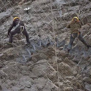 Active Rockfall Protection Rope Mesh 1770 N/m2 Tensile Strength Galvanized Steel Welding Bending Long-Lasting for Mining Slope thumbnail-5