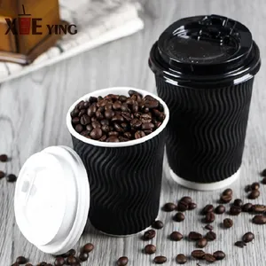 Single/double Wall Cup White Coffee Paper Cup Disposable Custom Design Accept White Paper Cup With Lid thumbnail-1