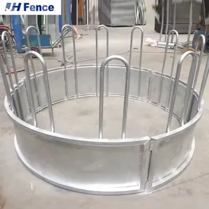 Round Type Assembled Steel Feeder Cattle Hay Saver Large Oval Horse Cow Hay Ring Feeder thumbnail-1