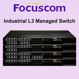 Industrial L2/L3 Managed Rack Mount Gigabit Switch 1U 19-inch 26-Port Ethernet Switch With 1000M SFP Slots & ERPS Ring Support Focuscom S3000 Series thumbnail-1