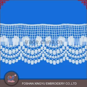 New Style Fashion White Stretch Cotton Guipure Embroidery Lace Trimming for Ladies Dress thumbnail-2