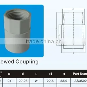 as 2053 Screwed Coupling/Plastic Coupling/PVC Pipes thumbnail-1