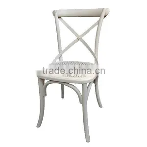 RCH-4001-4 Oak Dining Chair White Restaurant Chair Stackable thumbnail-1