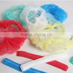 Disposable PP 14g/m2 Non Woven Mob Caps 18" 19" 20" 21" 24" Double Elastic Latex Free thumbnail-1