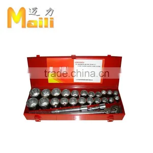 3/4"DR 27pcs Metal Case Box Socket Set 12PT thumbnail-1