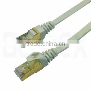 RJ45 Flat Lan Cable SSTP PiMF CAT7 Patch Cord Network Jumper Cable Drop Cable thumbnail-1