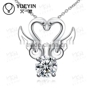 Silver Plated Zircon Luxurious Fashion Necklace Jewelry thumbnail-1
