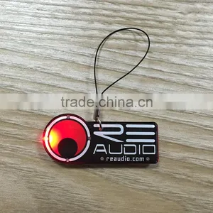 Cheap Custom Flashing Tradding Phone Strap Keyring thumbnail-1