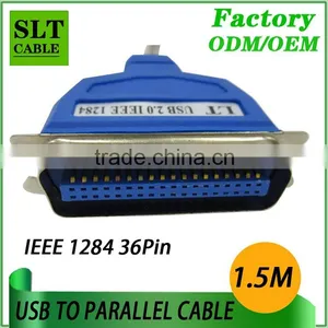 SLT Hot Sale USB to Printer IEEE 1284 Parallel Printer Port 36Pin Cable 1.5M thumbnail-2