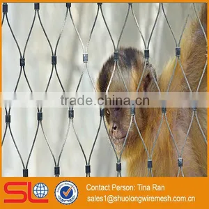 2mm Rope Wire Flexible Stainless Steel Woven Zoo Mesh Fence thumbnail-1