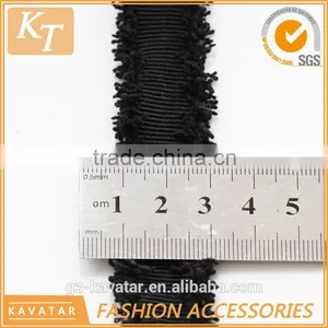 2cm Black Ruffle Band for Handbag thumbnail-3
