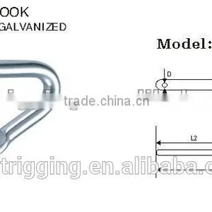 New China Products For Sale Zinc Plated Tarp Tow Rope Hook Galvanized thumbnail-2