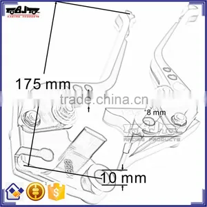 BJ-LS-011 Silver Motocross Aluminum CNC Long Clutch Brake Lever Set for Suzuki GSXR600 GSXR750 GSXR1000 thumbnail-4