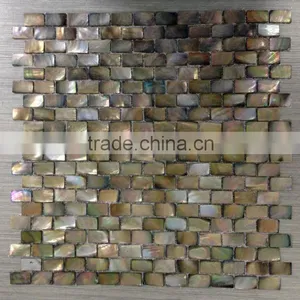 300x300mm Brown Lip Mother of Pearl Shell Mosaic Brick thumbnail-1