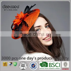China Wholesale Wedding Accessories For Lady Sinamay Fascinator thumbnail-4