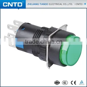 CNTD 1NO 1NC Spring Return Round Type 12 Volt Waterproof Push Button Switch (C6BM) thumbnail-2