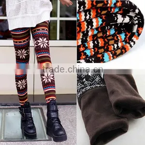STOCK MANY COLORS AVAILABLE SNOW FLEECE LINED LEGGINGS thumbnail-1