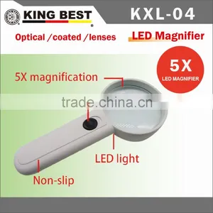 KING BEST 5X Led Light Gifts Light Magnifier Large Glass Magnifier Lens Non-slip Grip Illuminated Magnifier thumbnail-1