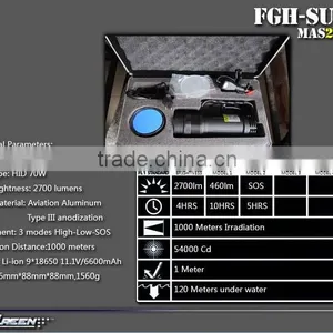HID Handhold Rechargeable Diving Light Torch thumbnail-3