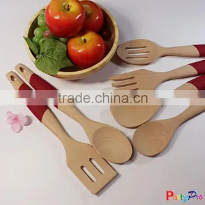 2016 Popular Silicone Wood Kitchen Utensil With Silicone Grip thumbnail-1