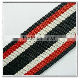 2 Inch Striped Natural Cotton Webbing Strap for Bags thumbnail-1